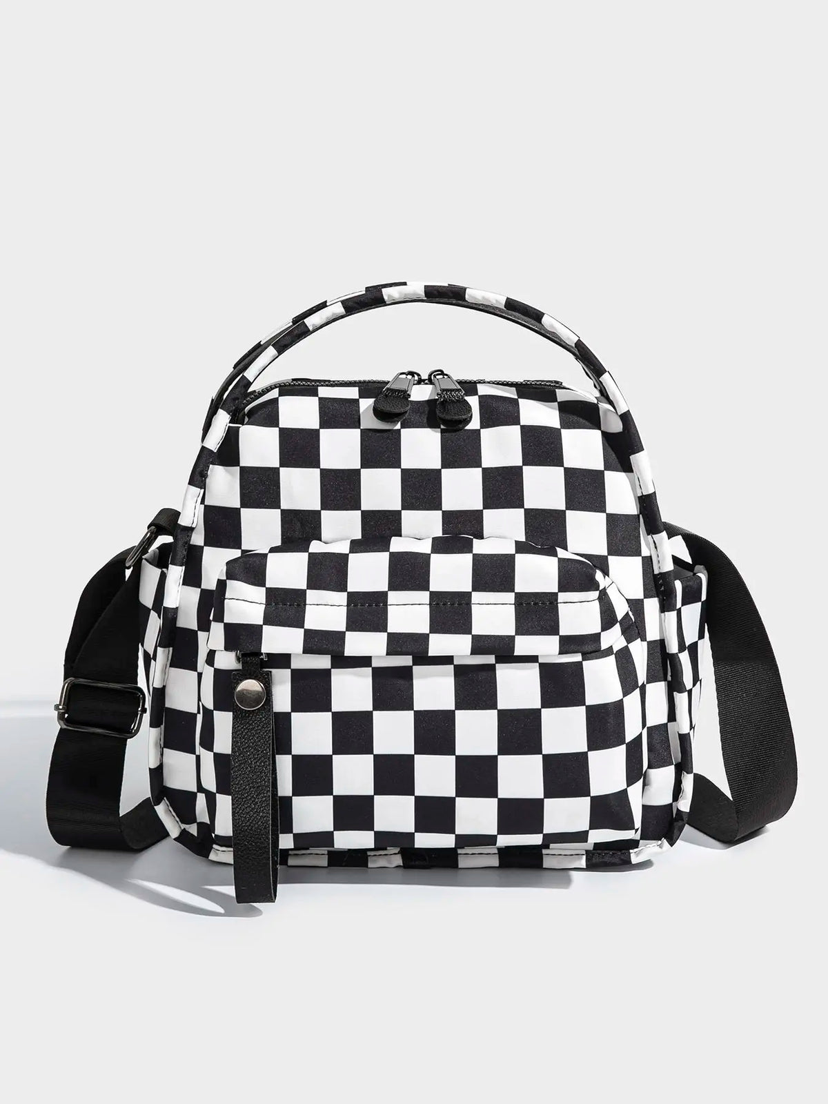 Ladies' elegant solid color shoulder bag, fashionable zipper All Match crossbody bag for daily use, simple solid color, casual trend versatile high-quality commuter shoulder bag, Fabric shoulder bags