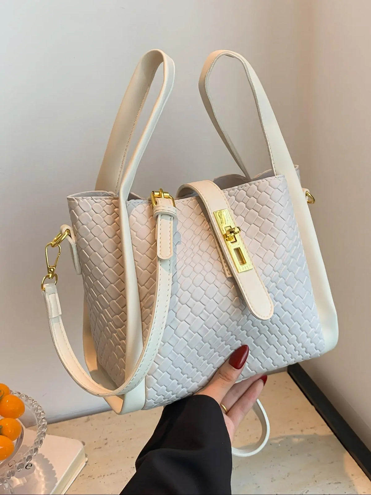 Women's elegant simple fashion handbag, fashionable retro bag, 25 fall&winter chic versatile handbag, mother-and-child bag, crossbody shoulder bag, suitable for daily and work use, commuting to work